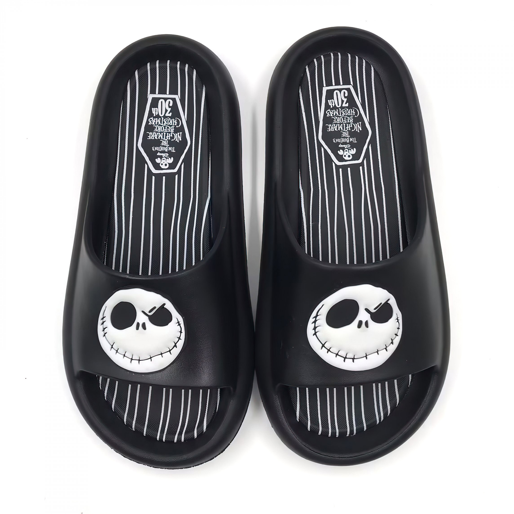 The Nightmare Before Christmas Jack Skellington Grin Flip Flop Slide Sandals